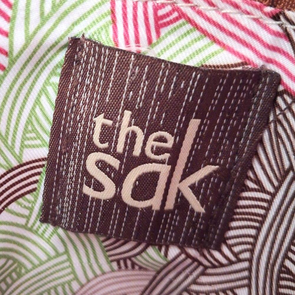 The Sak Vintage Patchwork Leather Crossbody Bag Multi Color Boho Hipster Hippie - Picture 8 of 12